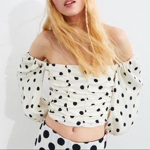 Zara polka dot top